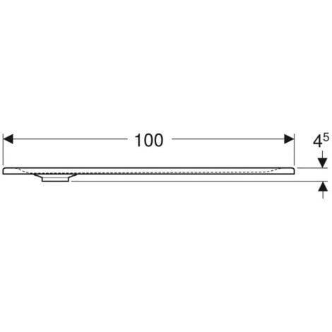 Receveur Renova 100x100 ultra plat à encastrer, antigliss