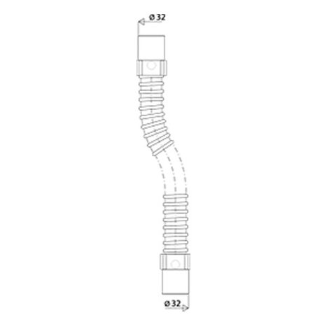 Flexible d'évacuation, raccordement, embout - Valentin