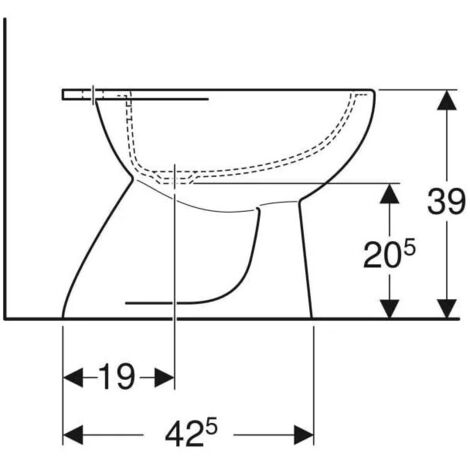 Bidet au sol Geberit Bastia