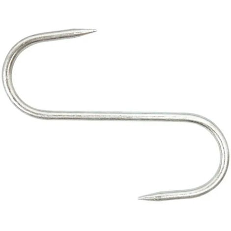 Esse de boucher en acier zingué diamètre 5 mm, l. 120 mm, 2 pièces