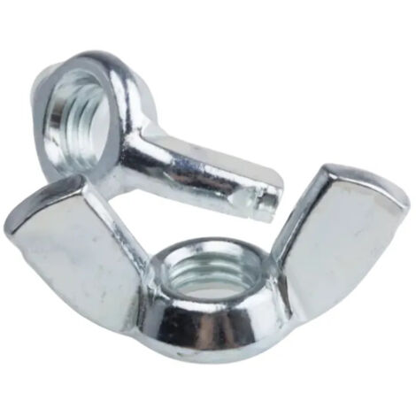 Écrou de serrage à oreilles diamètre 6 mm, acier zingué, 6 pièces