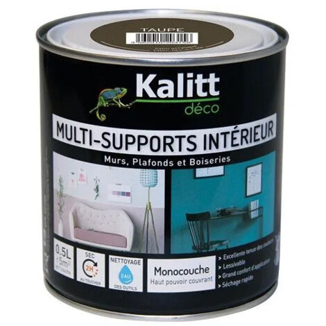 Peinture multi support satin taupe 0.5 litre