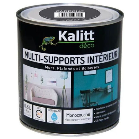 Peinture multi support satin carbone 0.5 litre