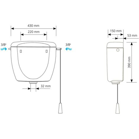 Réservoir WC - DZ 500 - Clara - Haut