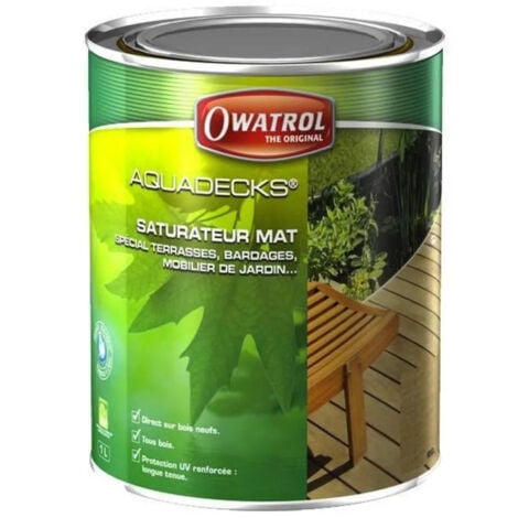 Saturateur mat bois à l'eau intérieur/extérieur, miel, 1 litre.