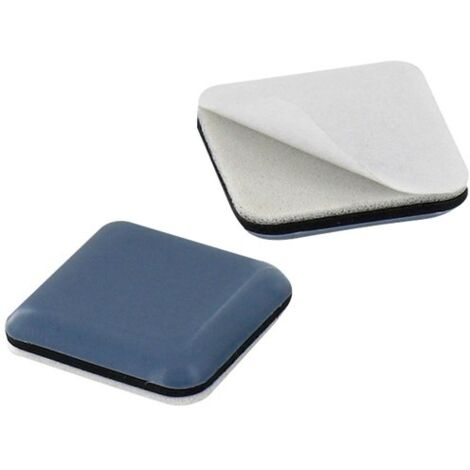 VYNEX - Patin glisseur ptfe gris adhésif 50x50mm blister de 4 (1/4)