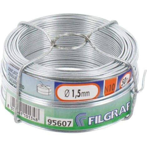Fil de fer galva, 1.5 mm, bobine de 50m