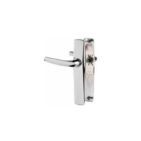 Vachette – Poignée de porte intérieure bec de cane 165 mm – Zamak chromé miroir – Résistance à l'usure et à la corrosion – Installation facile