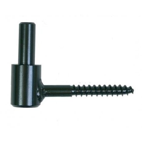 Ing Fixations – Gond de volet noir traité cataphorèse – Diamètre 14 mm – Longueur 85 mm – Fixation directe bois – Accessoires inclus