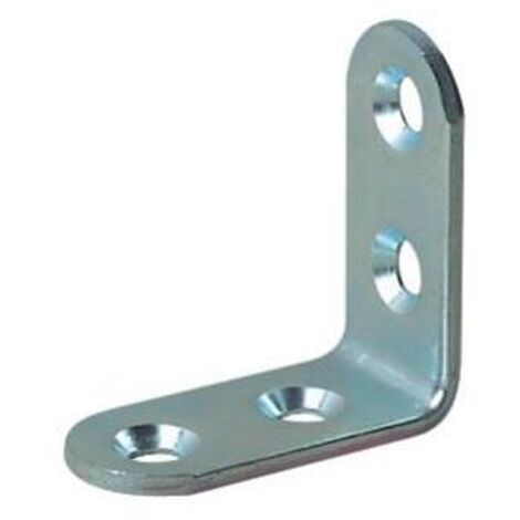 Equerre de chaise, 40x40x15 mm, acier zingué bond rond, 10 pièces (1/2)