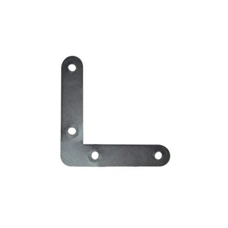 Équerre à plat, de fenêtre à bout rond, 50x50x10 mm, acier zingué
