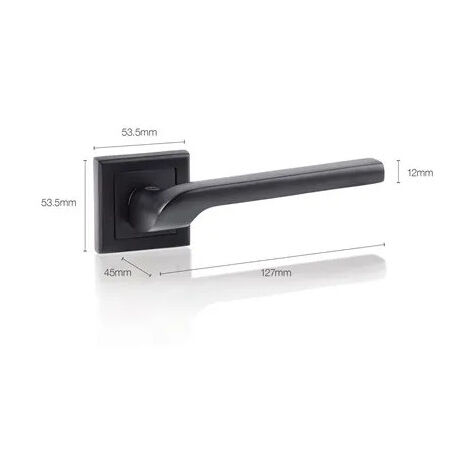 Poignée de porte carré de 7, noir, YALE Siena, cylindre euro