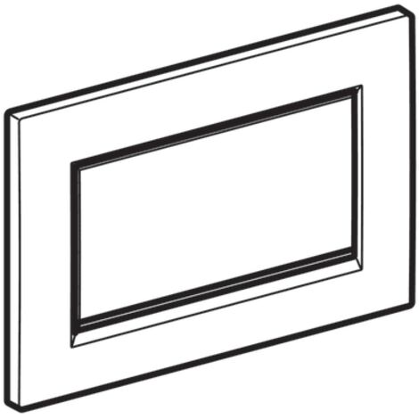 Plaque de commande WC encastré Geberit SIGMA30, métal chromé brillante et mat