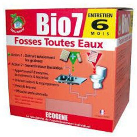 Déboucheur chimique pour fosses toutes eaux 1 kg – Concentré enzymatique et bactéries vivantes – Prévention des engorgements et odeurs – Ab7 Industrie