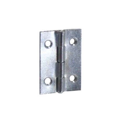 Charnière rectangulaire trous 2 mm, L19 H30 mm, 4 pièces (1/2)