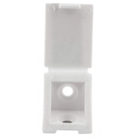 Taquet équerre simple, PVC blanc, L22xH22x23mm, 12 pièces. (1/3)