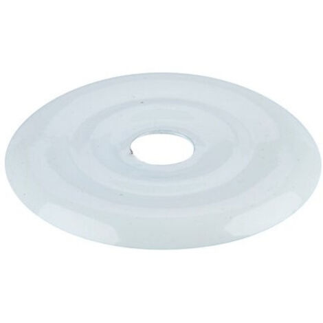 Rosace plate diamètre 32 mm, revêtement rilsan blanc, 50 pièces (1/3)