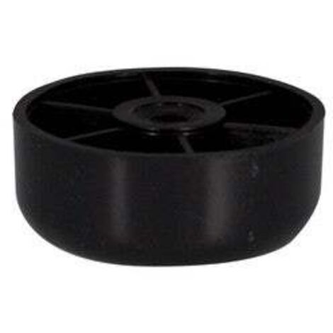 Pied de meuble en PVC noir à visser – Diamètre 60 mm – Hauteur 25 mm – Charge maximale 50 kg – Finition mate – Cime