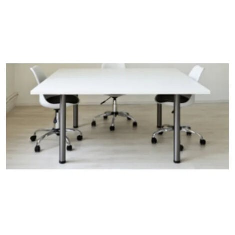 Pied de table, meuble cylindrique réglable de 210 à 350 mm en acier époxy noir