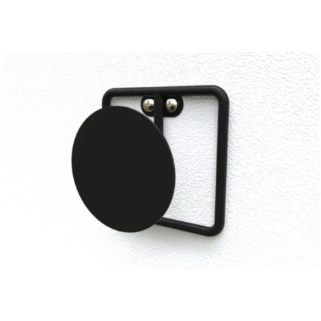 Patère porte manteau mural 1 tête acier noir DOT D.90 mm, L. 120 X P. 61 MM