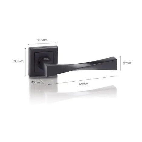 Poignée de porte carré de 7, noir, YALE Verona, cylindre euro
