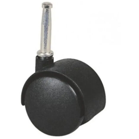 Roulette Twiny Noire à Douille à Bois Pivotante 48 X 40