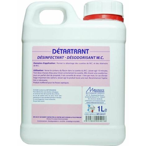 GEL WC - Bidon coudé 750 ML - Détartrant désinfectant anti calcaire  sanitaires
