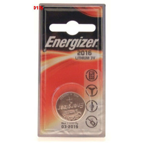 Pile bouton CR2016, 3V Lithium. (1/8)