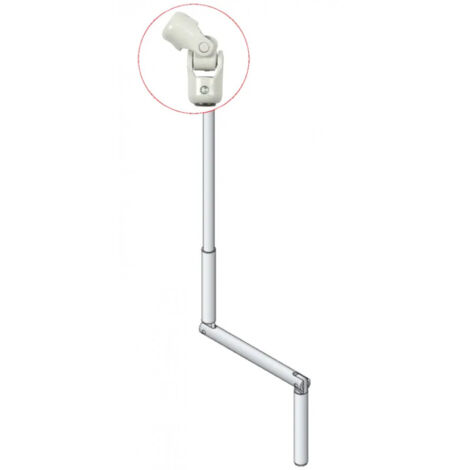 Genouillère Pour Volet Roulant - Blanc RAL 9010 | Pour Tringle 12 Et Tige 6 Pans De 10 - 11