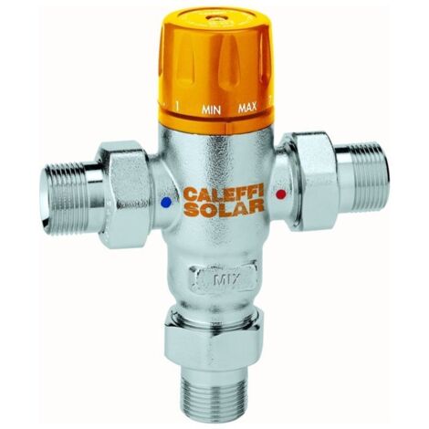 Thermador – Mitigeur thermostatique solaire – Vanne avec filetage plomberie 1/2'' – Pression max 10 bar – Débit max 2.1 m3/h – Corps en alliage chromé - MT25220C