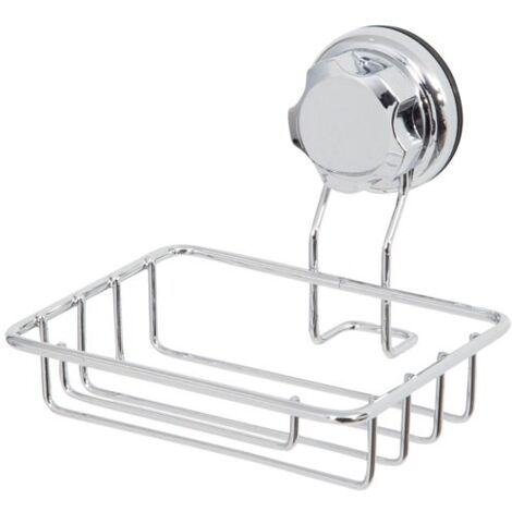 COMPACTOR - Porte savon ou éponge à ventouse métal chromé (1/9)