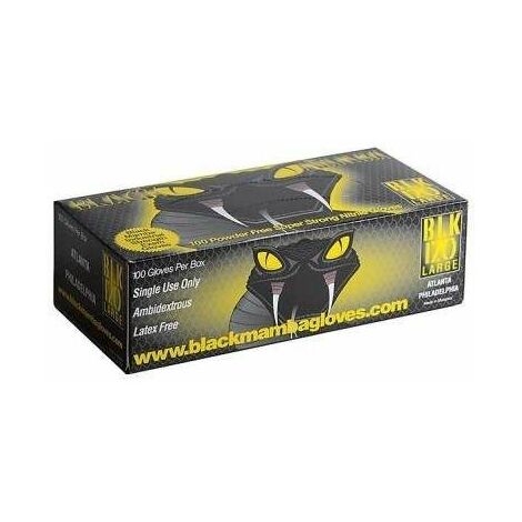 Boîte de 100 gants Blackmamba jetables nitrile - Blackmamba - BLM050*
