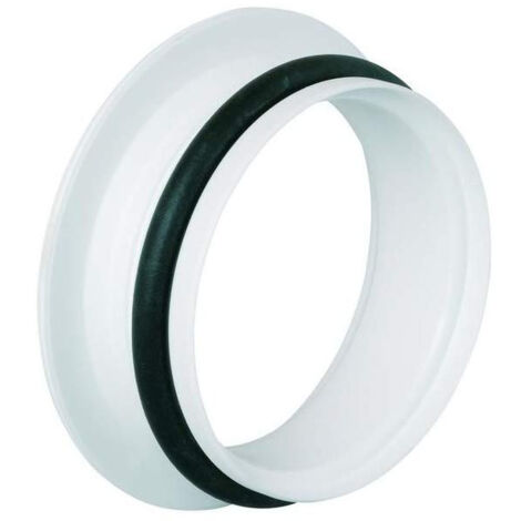 Fût pour bouche d'extraction VMC D125 mm – Plastique blanc – Joint Roll-In pour étanchéité – Compatible bouches Aldes – 11019023