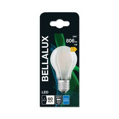 Ampoule LED dépolie standard E27, 6.5W, blanc froid. Bellalux