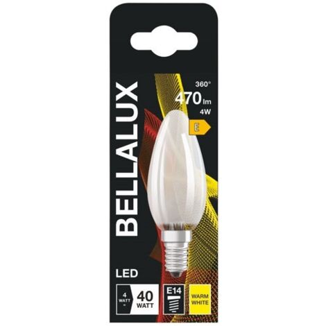 BELLALUX - Bellalux led dépoli flamme E14 4 W chaud 470 lm (1/2)