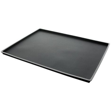 Tapis anti-débordement en silicone de four, 40x30cm noir LEKUE (1/5)