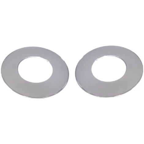 Rosace chromée plate pour cache éclats 34x65 (la paire)