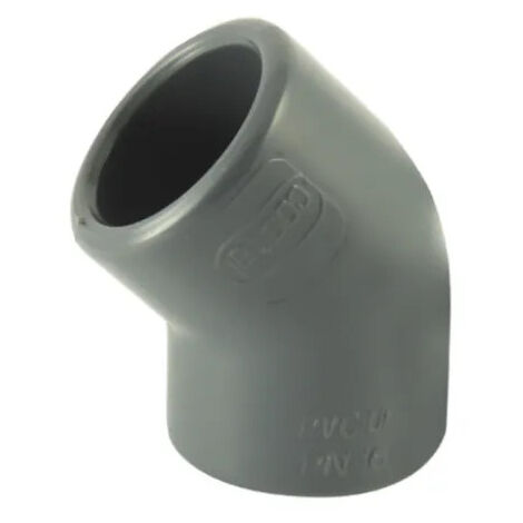 Coude PVC pression 45° diamètre 40 mm, femelle femelle