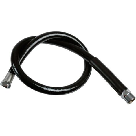 Delabie – Flexible sanitaire 0,95 m – Filetage entrée 1/2' – Filetage sortie 1/2' – PVC armé noir – Pression 5 bar – Température max 70°C