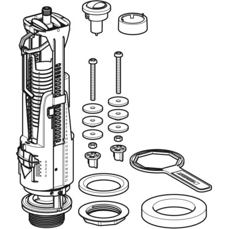 soupape de réservoi GEBERIT 240 114 00 1 ancien modèle , remplacement en  échange standard du mécanisme de vidange du réservoir