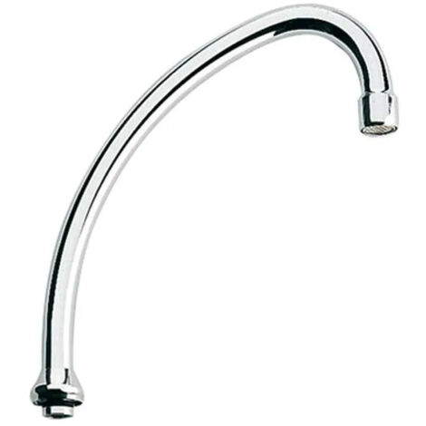 Bec tube lavabo, saillie 130, écrou 3/4", 18 mm d