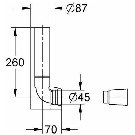 Joint torique Grohe 43 x 8 mm pour tuyau de rinçage 4388000M
