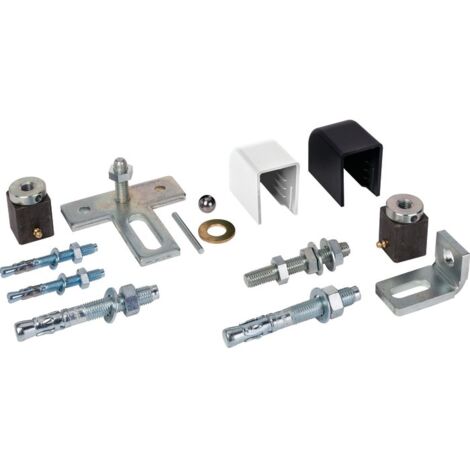 Pivot de portail acier seuil à cheviller - Fixation basse 3 trous - Carré 35x35 mm - Kit haut et bas