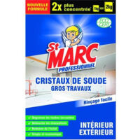 Cristaux de soude professionnel en poudre concentré 1 KG – Nouvelle formule 2x plus concentrée – Dégraisse surfaces et évacuations – Entretien cuisine – St Marc