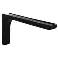 CIME Equerre Léonard Acier Plastifié Noir, H.11.4 X P.18 Cm