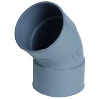Nicoll – Coude PVC 100 mm femelle-femelle 45° à coller – Raccord pour évacuation – Compatible tubes PVC 100 mm – Installation étanche