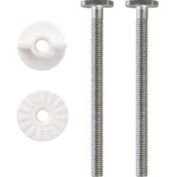 Siamp – Kit fixation abattant – Fixation pour WC – Longueur 300mm – Pour bois dur et teck – Installation rapide et facile
