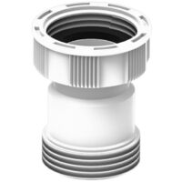 Adaptateur siphon bonde lavabo femelle écrou tournant 1"1/4 mâle 1"1/4 – Raccord de robinetterie – Filetage entrée 1"1/4 – Pour installations sanitaires – Lira