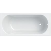Geberit – Baignoire simple acrylique 160x70 cm – Capacité 180 litres – Piétement réglable – Robinetterie sur plage ou murale