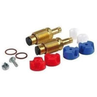 Porcher – Tête de robinet à clapet 18X125 mm – Lot de 2 avec vis et inserts – Filetage plomberie pour installation facile